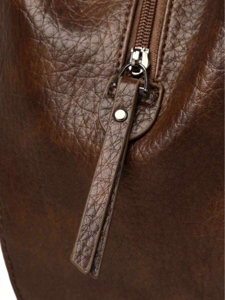 2026 Vintage Large Capacity Tote Bag Women's Handbag Commuter Shoulder Crossbody Bag Fashion PU Leather Large Capacity Messenger Crossbody Bag