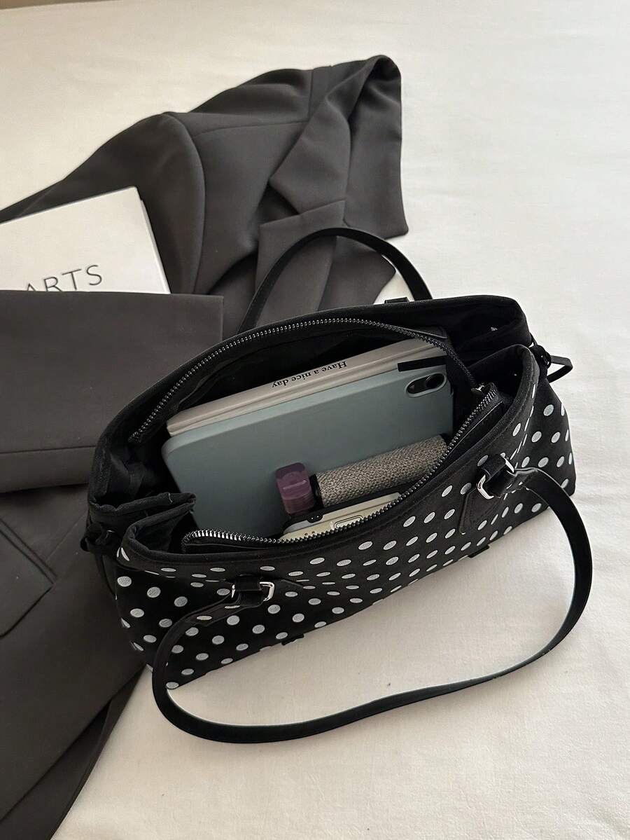 New Leopard Print Belt Minimalist Fashion Commute European & American Style Large Capacity Vintage Underarm Women's Bag
