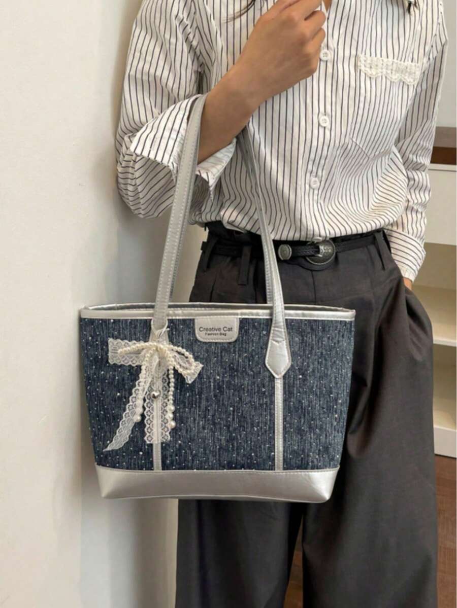 2026 New Women's Fashion Casual Tote Bag, Versatile Retro Shoulder & Crossbody Bag