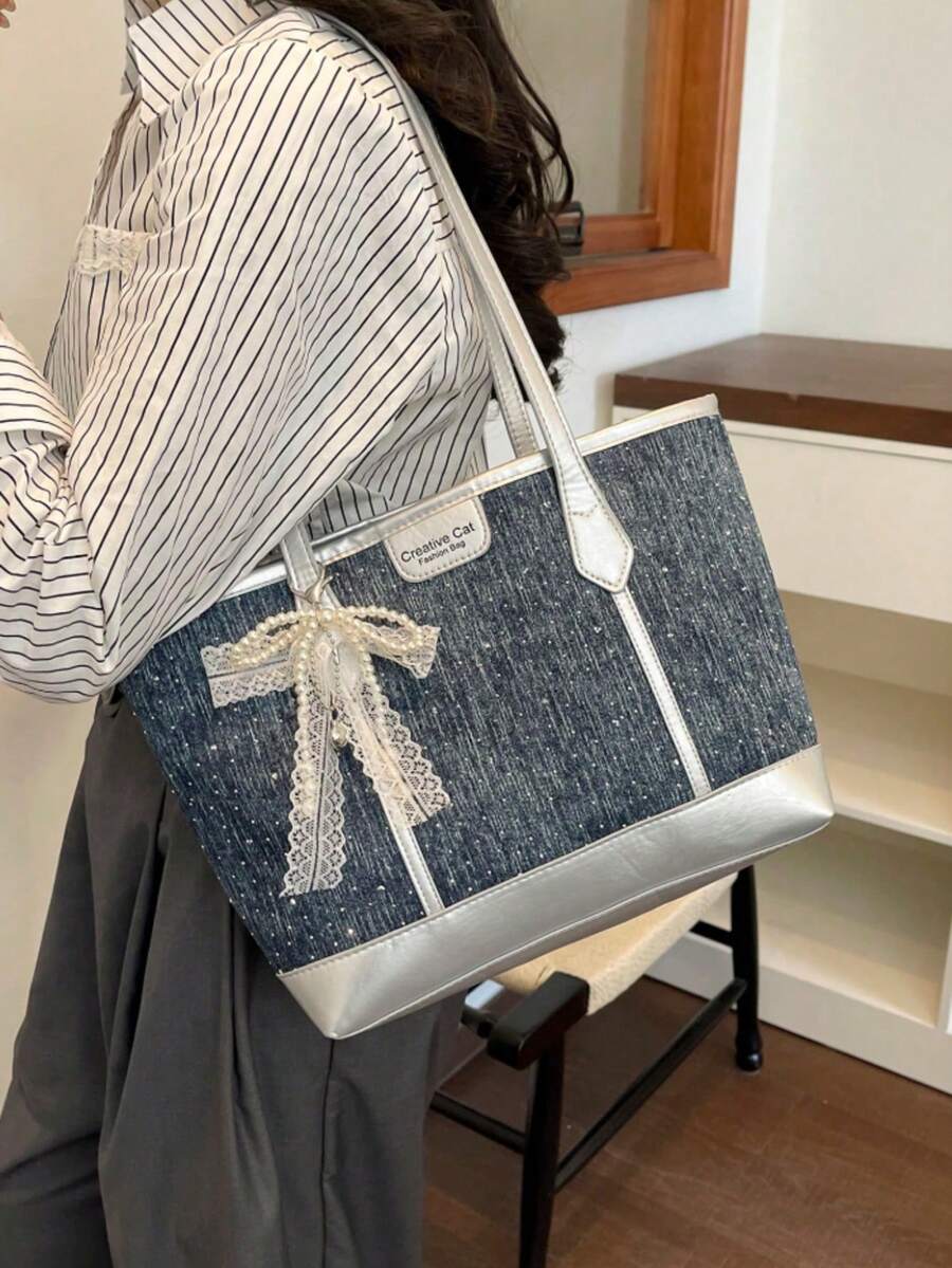 2026 New Women's Fashion Casual Tote Bag, Versatile Retro Shoulder & Crossbody Bag