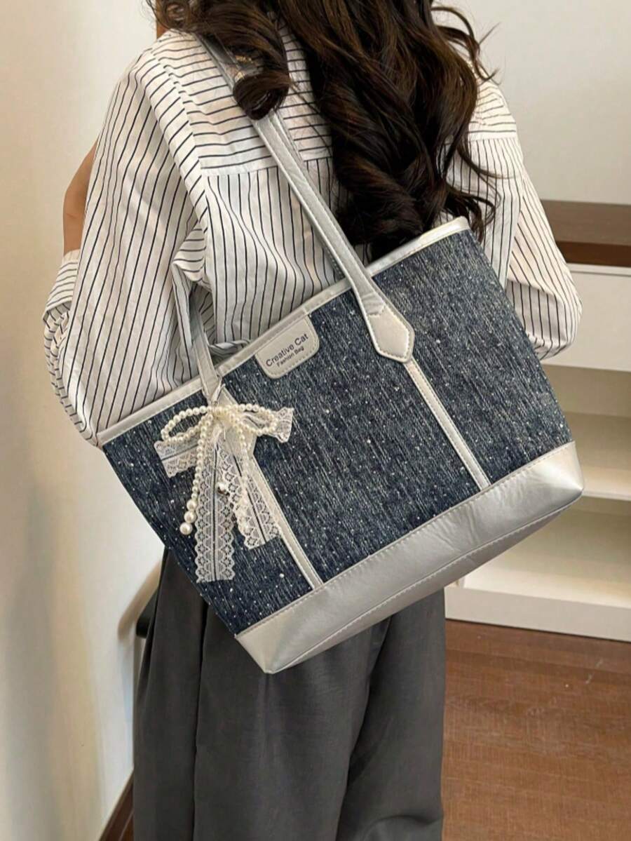 2026 New Women's Fashion Casual Tote Bag, Versatile Retro Shoulder & Crossbody Bag