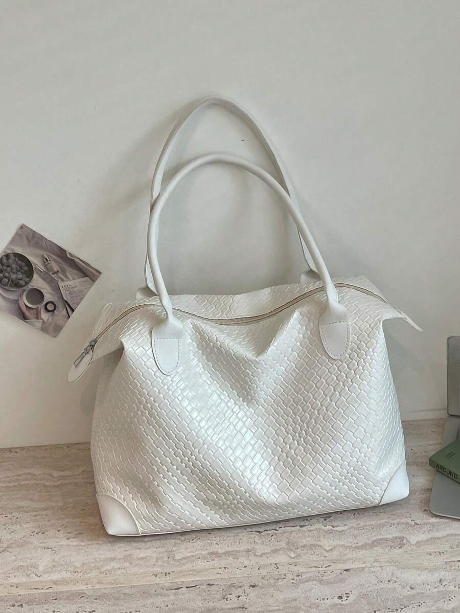Elegant Women's Shoulder Bag, Large Capacity Genuine Leather Handbag Crossbody Bag, Fashionable Versatile Commuter Casual Women's Bag, High-End Texture Lightweight Design, Waterproof Wear-Resistant Du