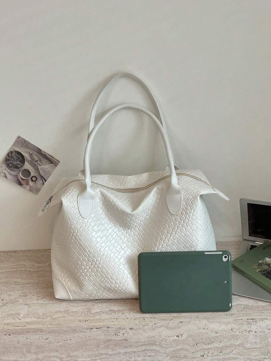 Elegant Women's Shoulder Bag, Large Capacity Genuine Leather Handbag Crossbody Bag, Fashionable Versatile Commuter Casual Women's Bag, High-End Texture Lightweight Design, Waterproof Wear-Resistant Du