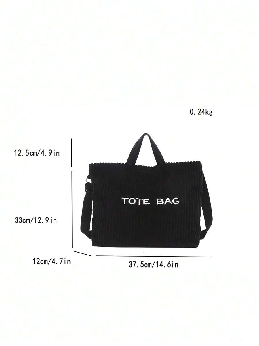Autumn/Winter Versatile Niche New Large Capacity Shoulder Tote Bag Korean Style Corduroy 2026 Slouchy Chic Handbag