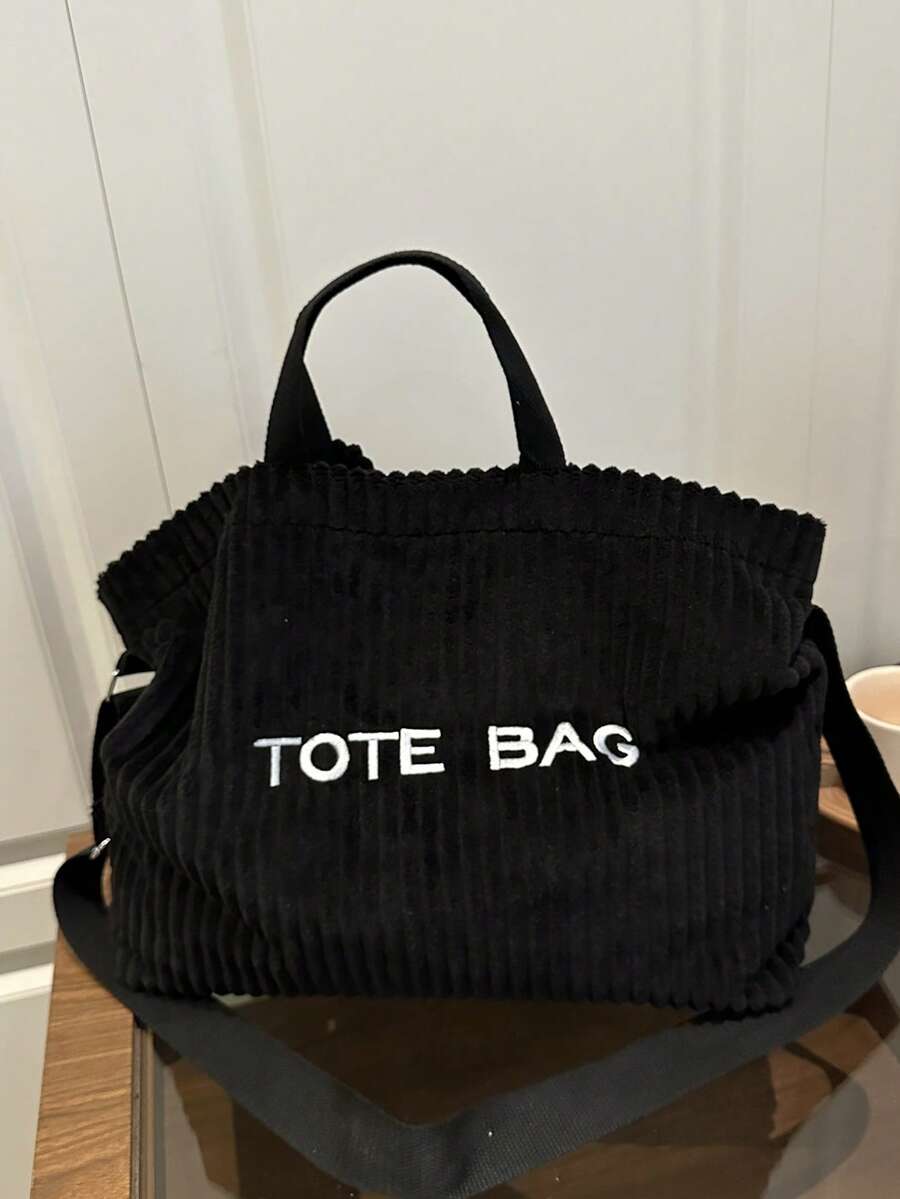 Autumn/Winter Versatile Niche New Large Capacity Shoulder Tote Bag Korean Style Corduroy 2026 Slouchy Chic Handbag