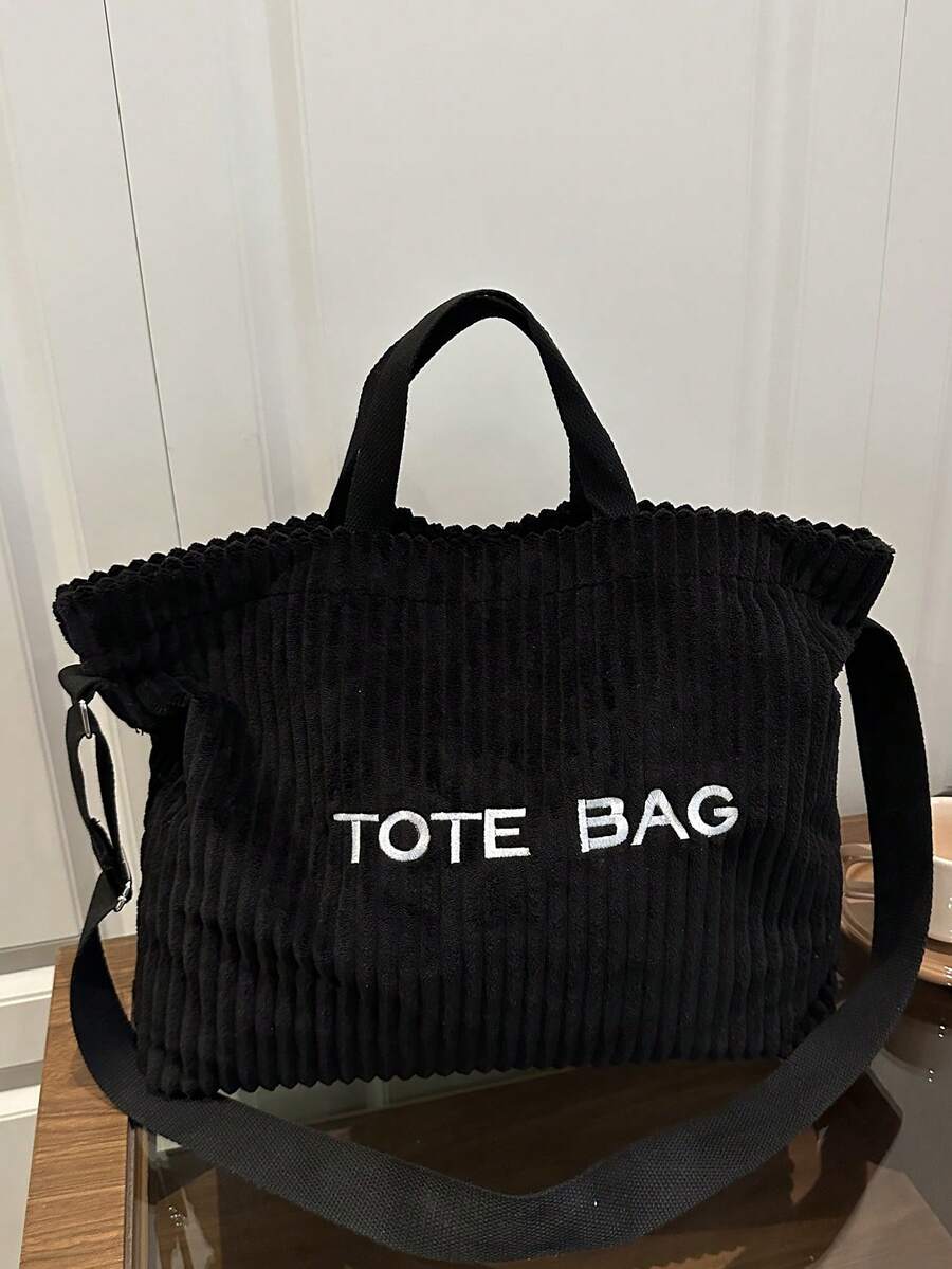 Autumn/Winter Versatile Niche New Large Capacity Shoulder Tote Bag Korean Style Corduroy 2026 Slouchy Chic Handbag