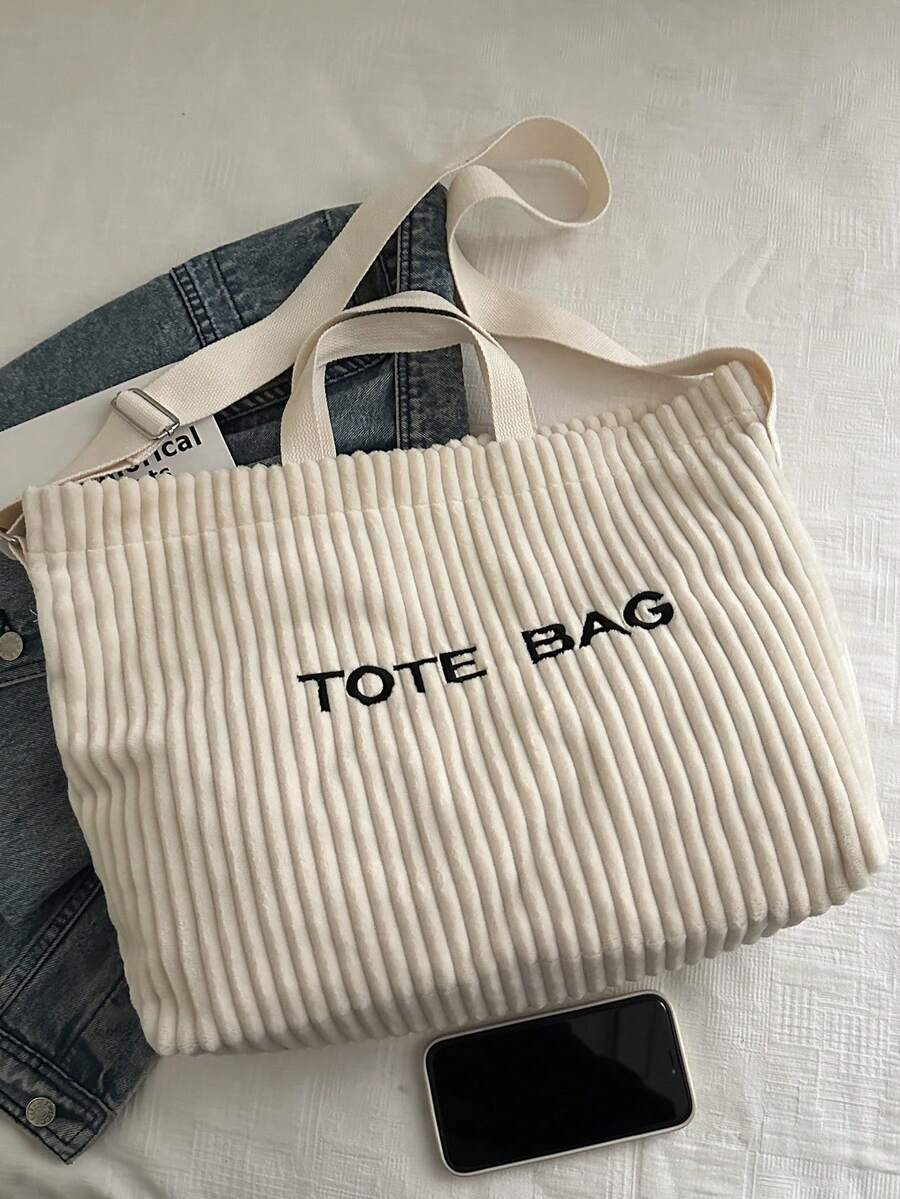 Autumn/Winter Versatile Niche New Large Capacity Shoulder Tote Bag Korean Style Corduroy 2026 Slouchy Handbag