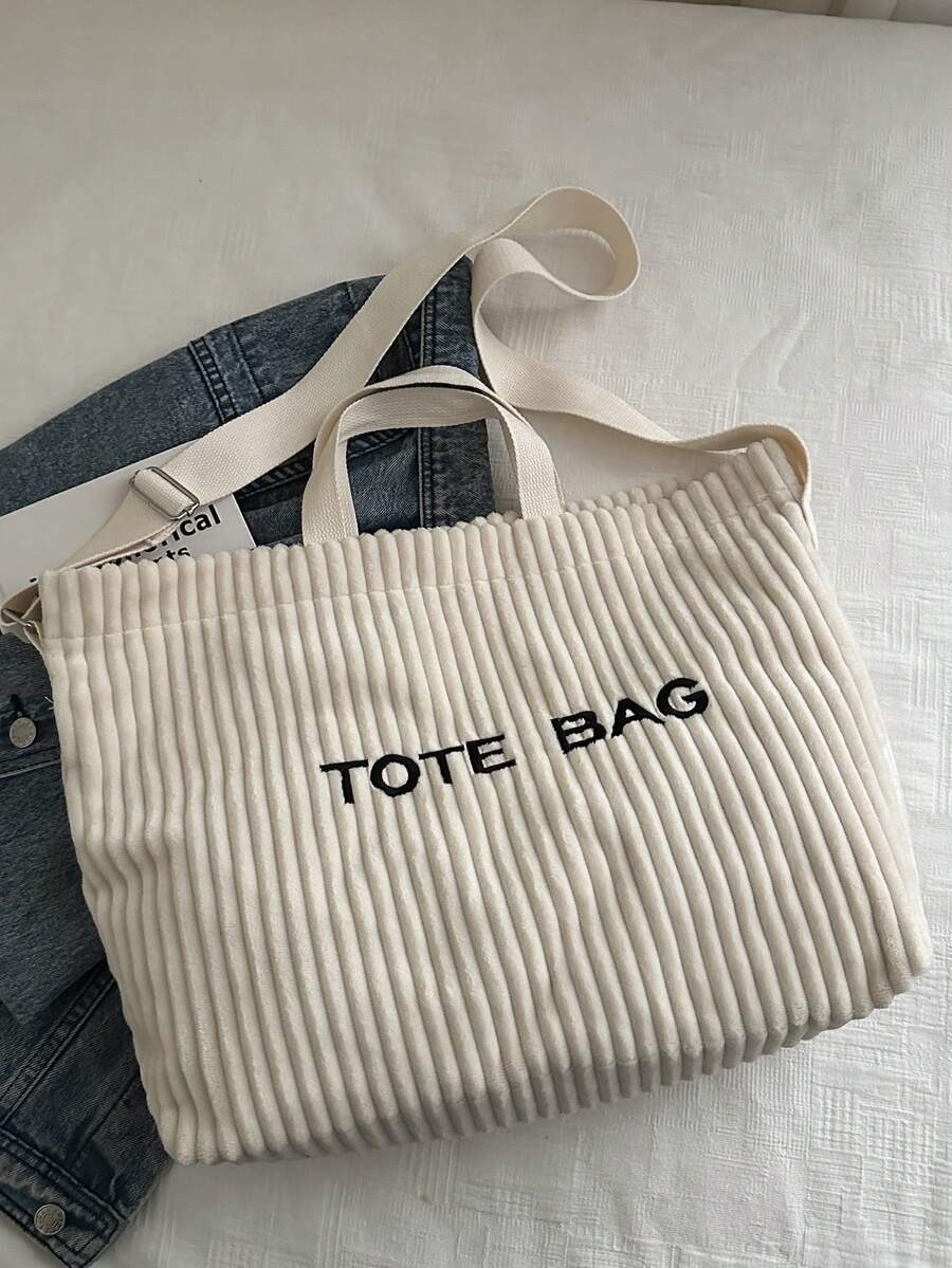 Autumn/Winter Versatile Niche New Large Capacity Shoulder Tote Bag Korean Style Corduroy 2026 Slouchy Handbag