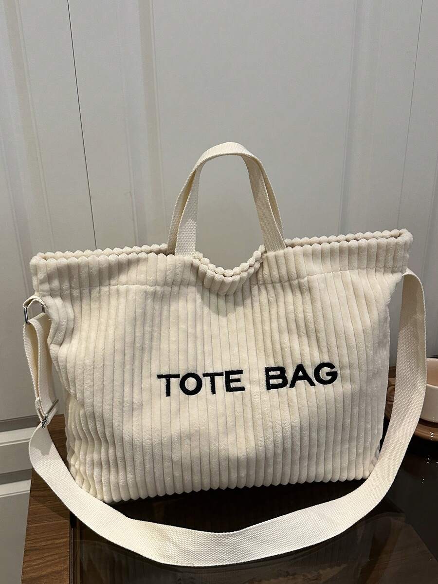 Autumn/Winter Versatile Niche New Large Capacity Shoulder Tote Bag Korean Style Corduroy 2026 Slouchy Handbag