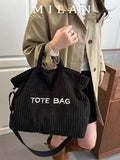 Autumn/Winter Versatile Niche New Large Capacity Shoulder Tote Bag Korean Style Corduroy 2026 Slouchy Chic Handbag