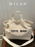 Autumn/Winter Versatile Niche New Large Capacity Shoulder Tote Bag Korean Style Corduroy 2026 Slouchy Handbag