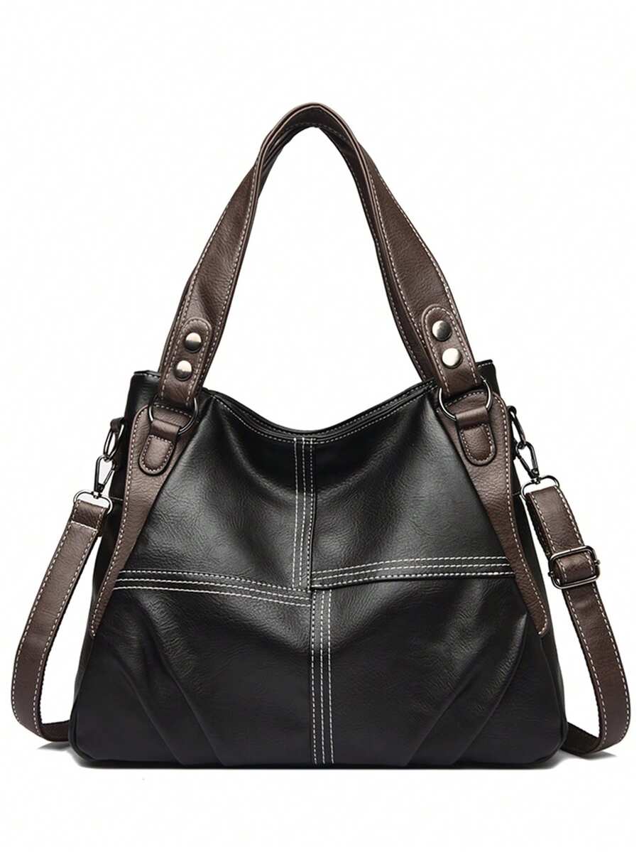 2026 New Authentic Soft PU Leather Women's Handbag, Vintage Shoulder Tote Bag, Luxury Designer Large Capacity Women's Handbag