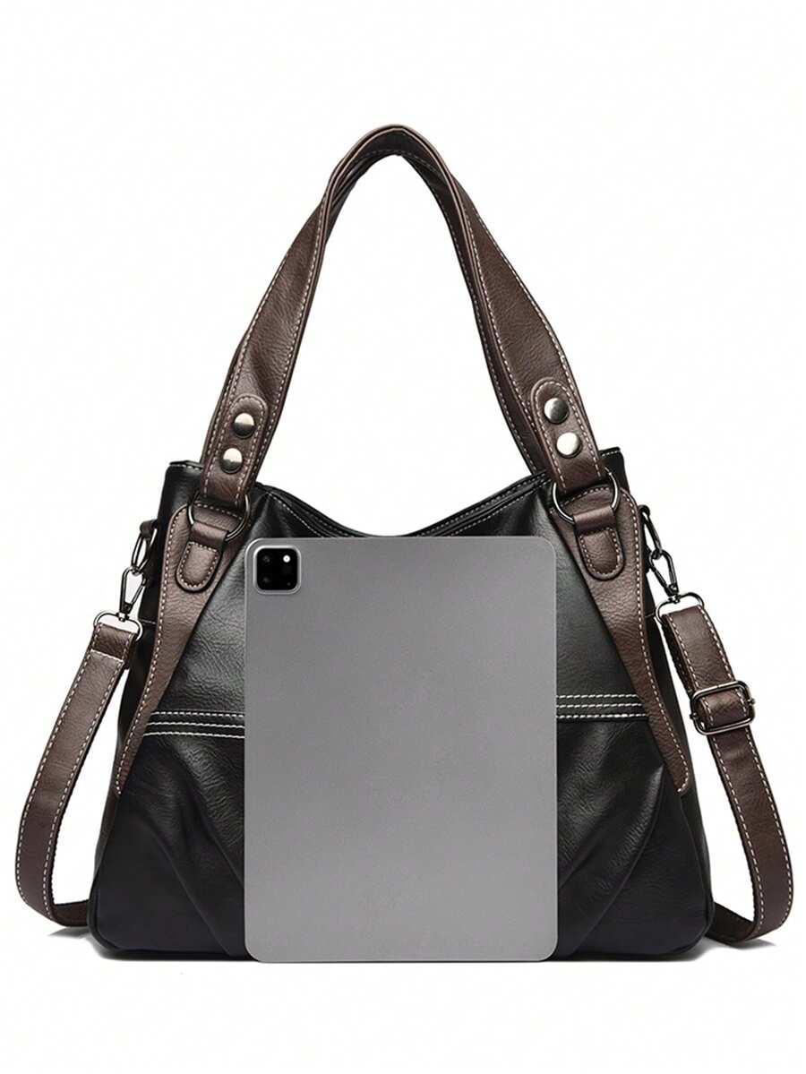2026 New Authentic Soft PU Leather Women's Handbag, Vintage Shoulder Tote Bag, Luxury Designer Large Capacity Women's Handbag