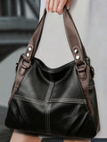 2026 New Authentic Soft PU Leather Women's Handbag, Vintage Shoulder Tote Bag, Luxury Designer Large Capacity Women's Handbag