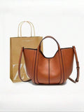 Women's New Bucket Bag High-Quality Texture Shopping Basket Handbag Multifunctional Minimalist Shoulder Crossbody Bag