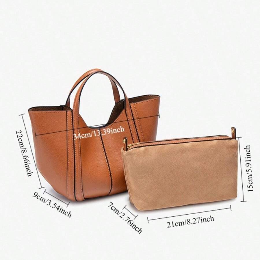 Women's New Bucket Bag High-Quality Texture Shopping Basket Handbag Multifunctional Minimalist Shoulder Crossbody Bag