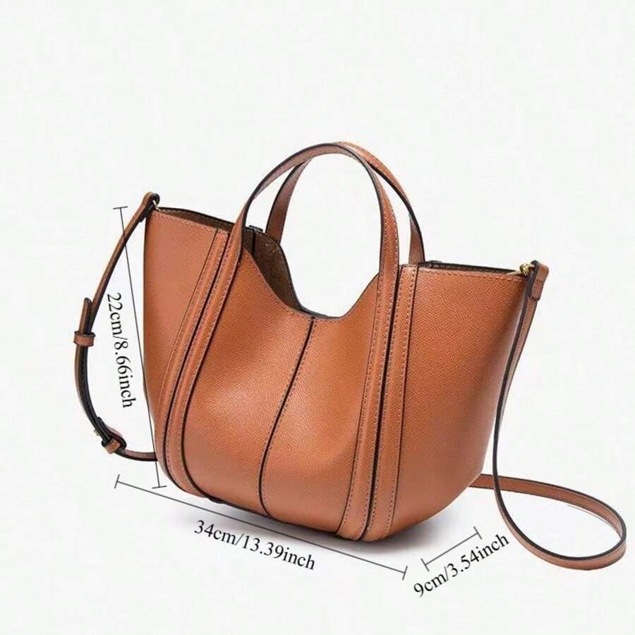 Women's New Bucket Bag High-Quality Texture Shopping Basket Handbag Multifunctional Minimalist Shoulder Crossbody Bag
