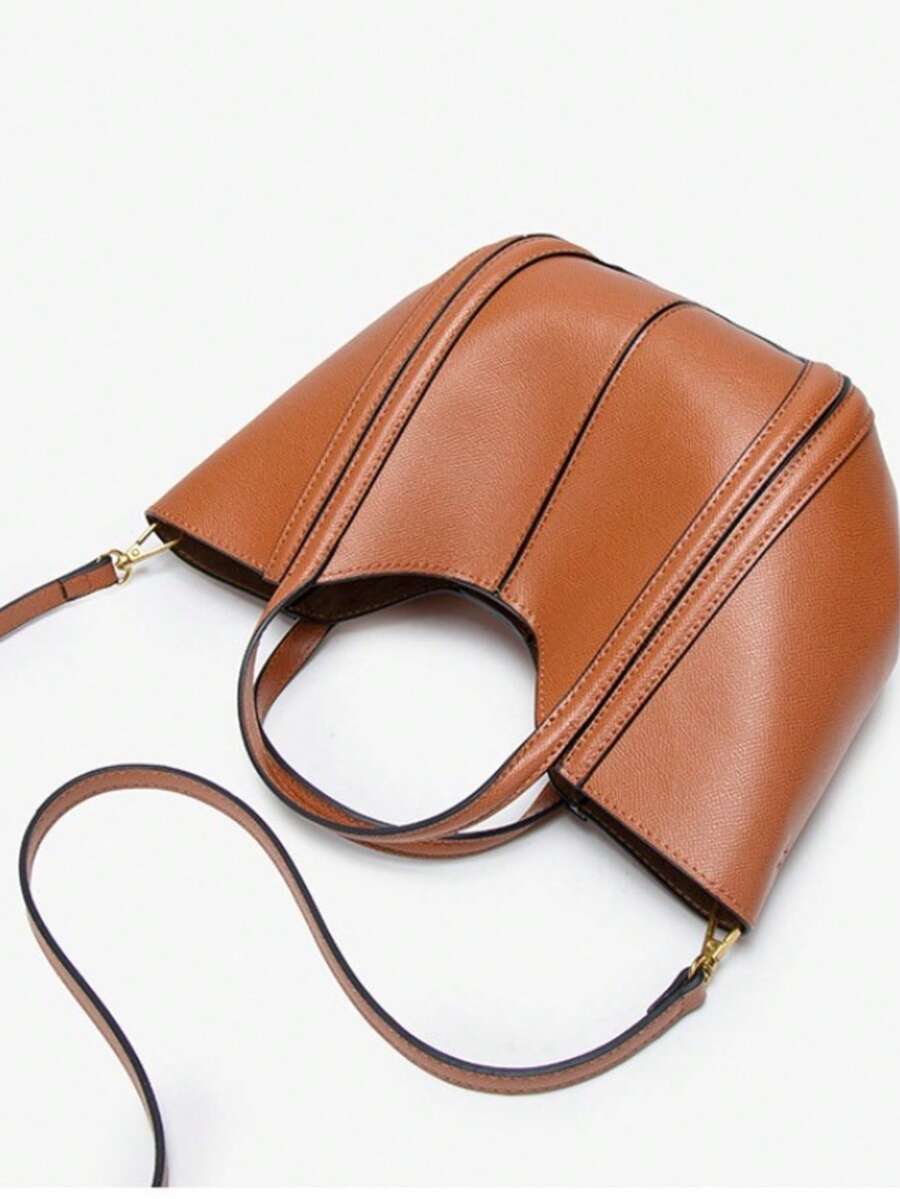 Women's New Bucket Bag High-Quality Texture Shopping Basket Handbag Multifunctional Minimalist Shoulder Crossbody Bag