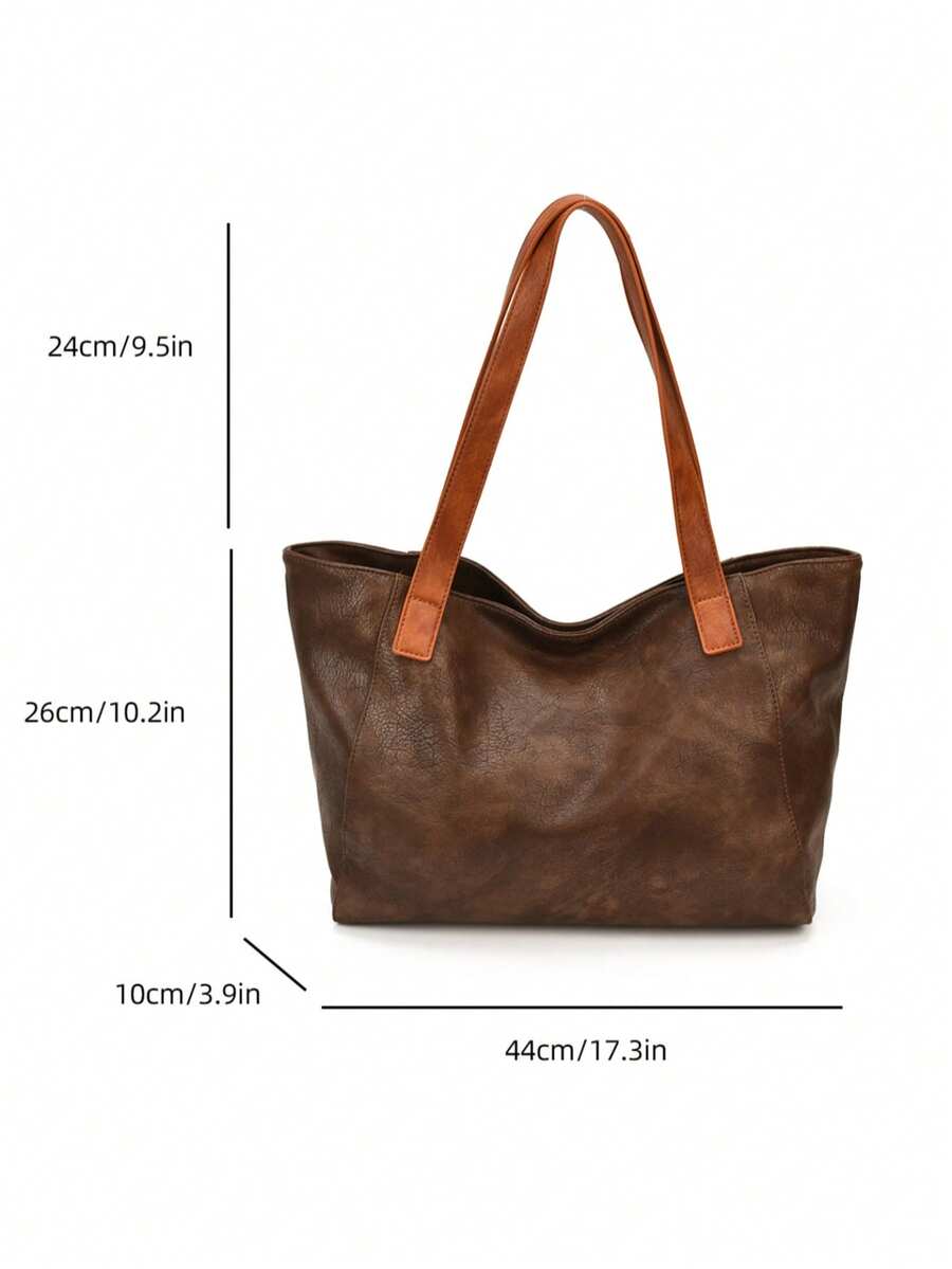Vintage Women's 2026 New Shoulder Bag Large Capacity Tote Bag Commuter Handbag