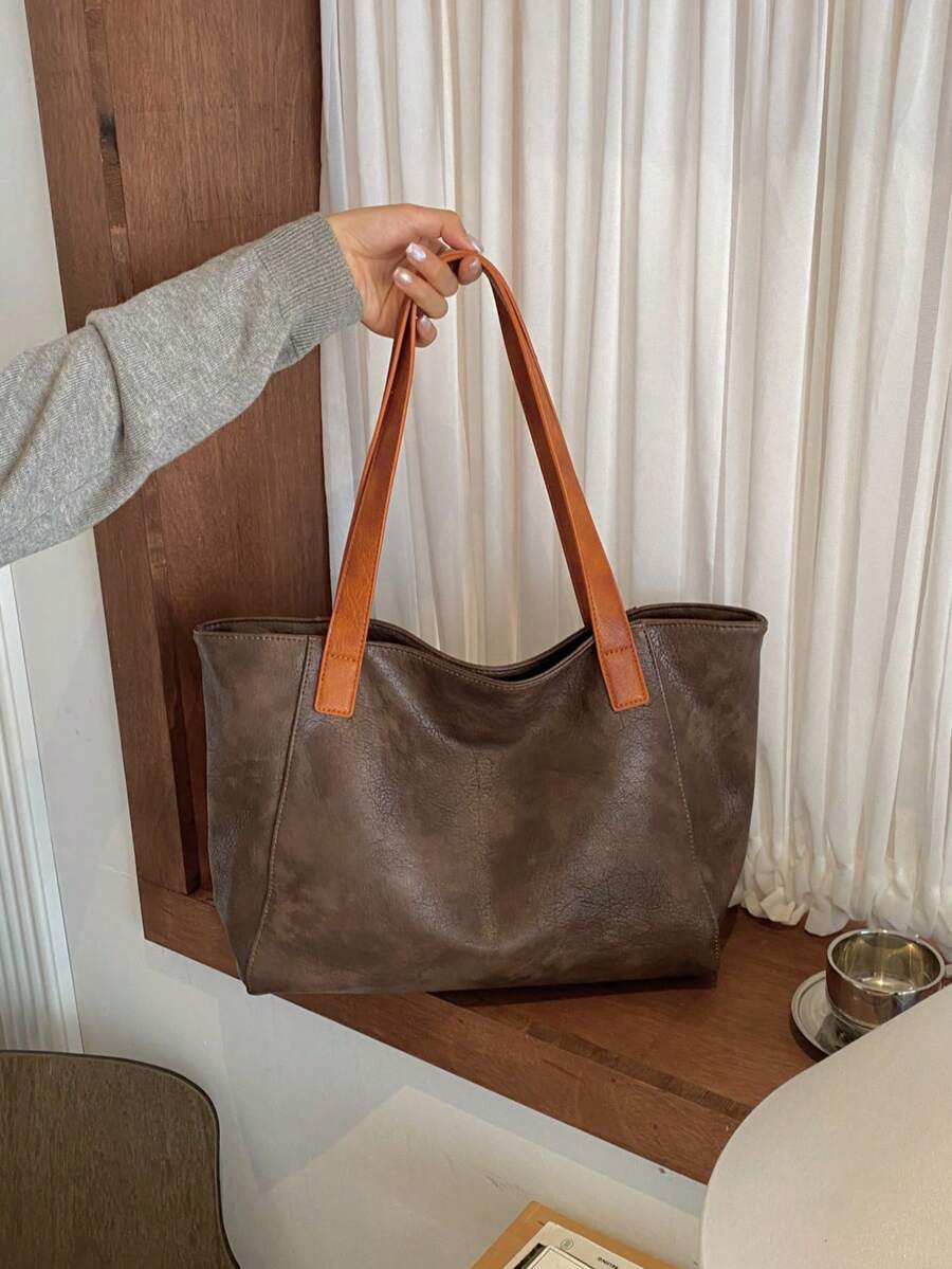 Vintage Women's 2026 New Shoulder Bag Large Capacity Tote Bag Commuter Handbag