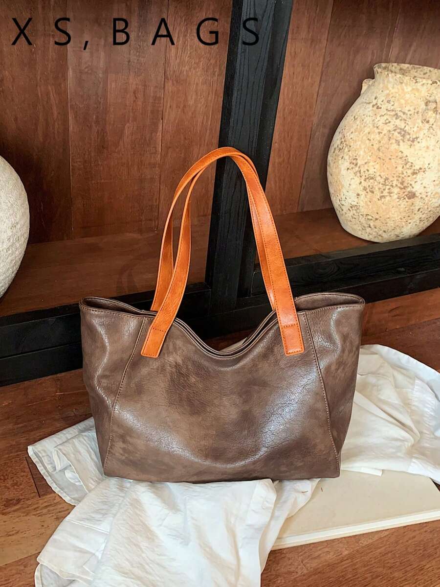 Vintage Women's 2026 New Shoulder Bag Large Capacity Tote Bag Commuter Handbag