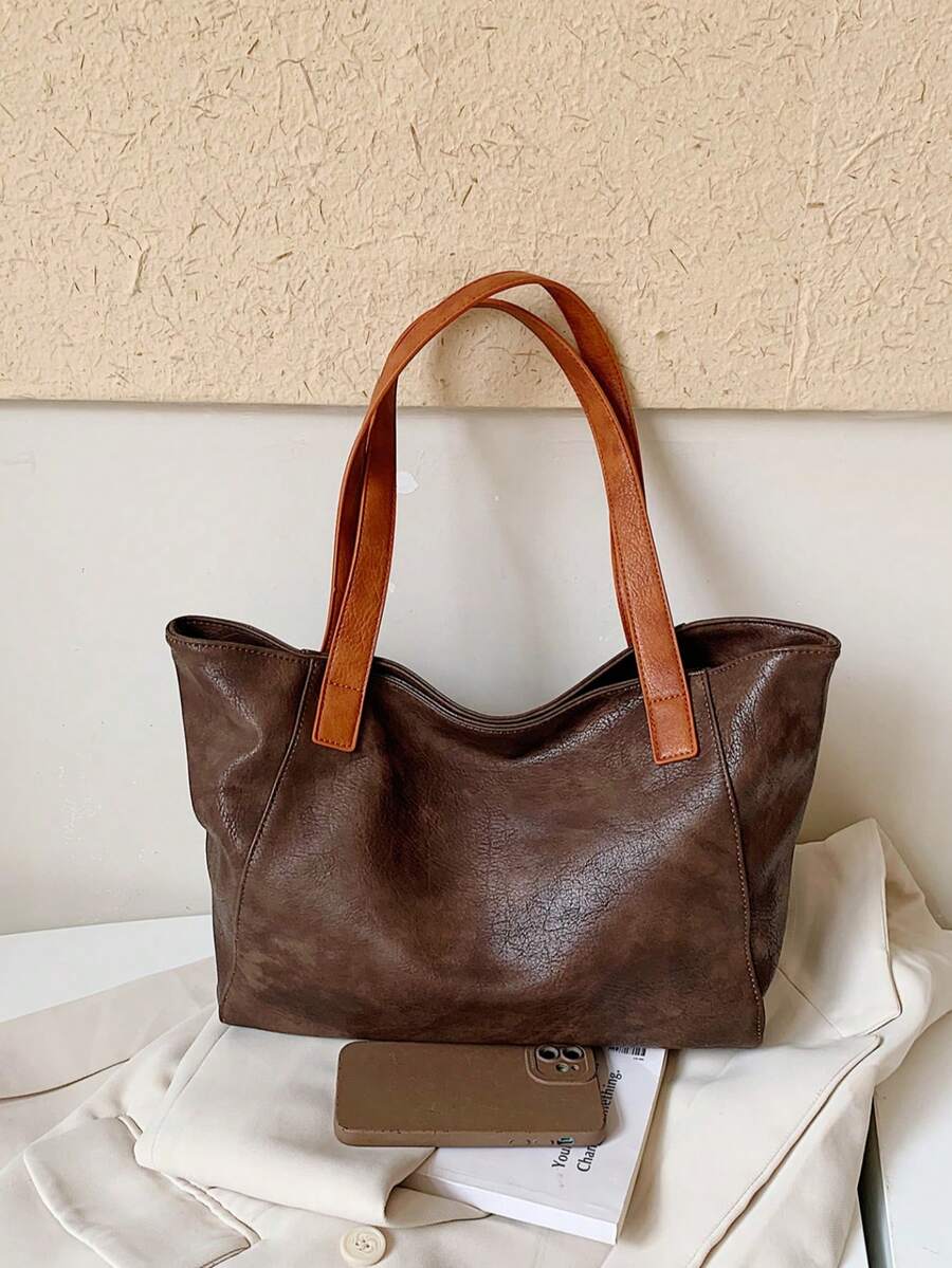 Vintage Women's 2026 New Shoulder Bag Large Capacity Tote Bag Commuter Handbag