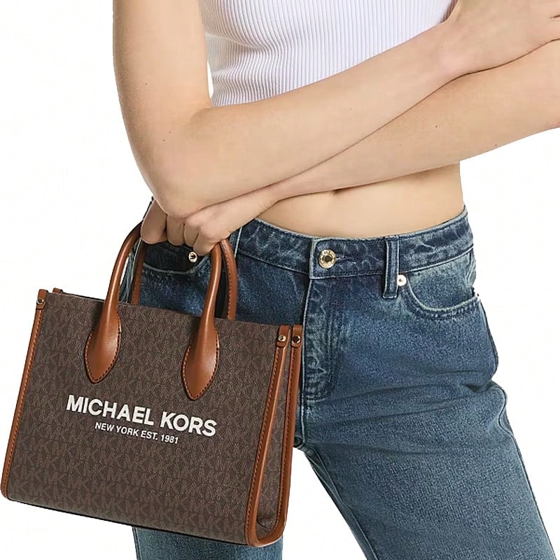 Michael Kors Mirella Women's Shoulder Bag And Crossbody Bag 35F2G7ZC5B BROWN