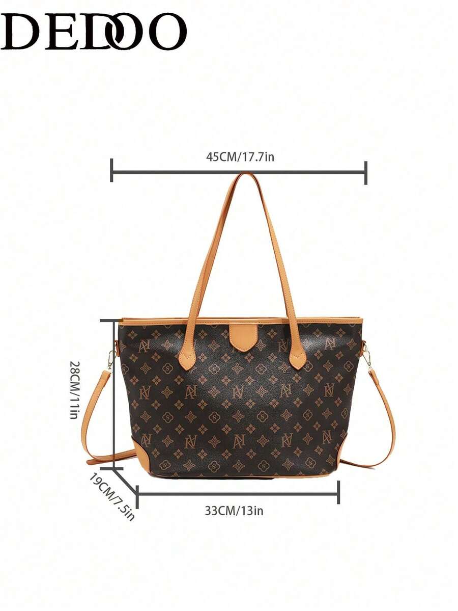 Dedoo 2026 New Fashion Clown Style Luxury Handbag, Shoulder Bag, Large Capacity Office Bag, Suitable For Girlfriend Gift, Shopping And Dating, School Bookbag, College Campus Bag, With Cherry Pendant