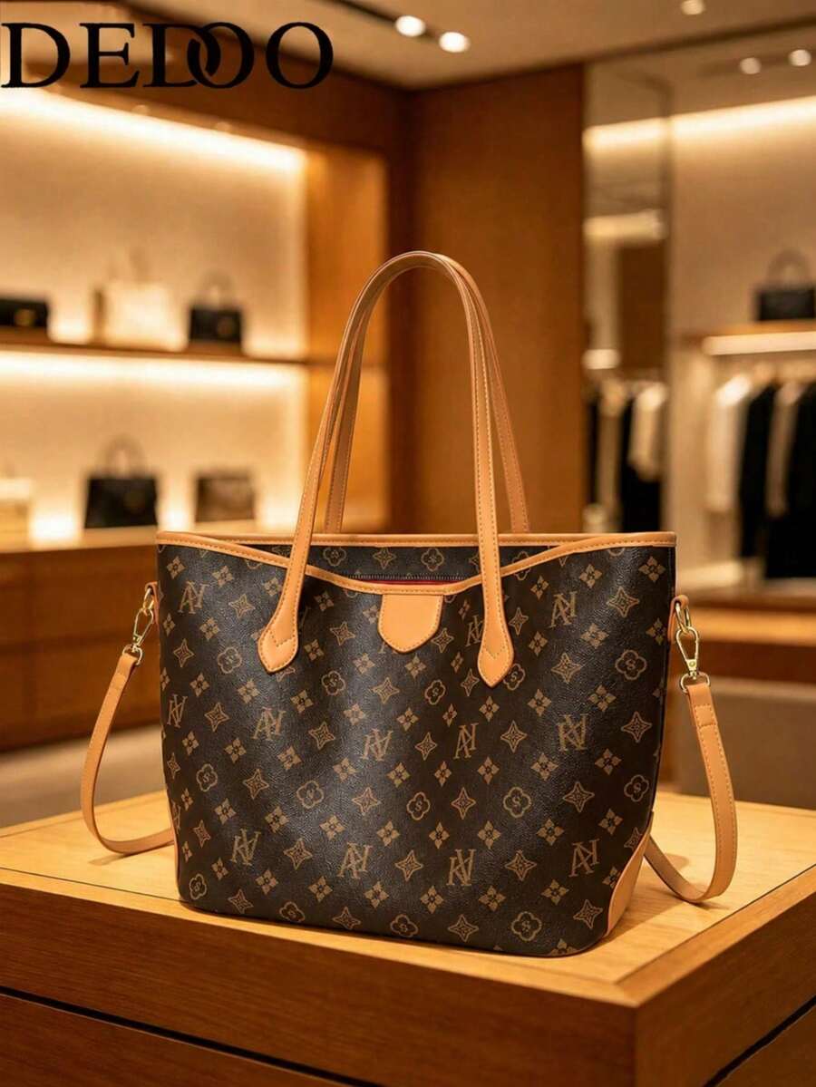 Dedoo 2026 New Fashion Clown Style Luxury Handbag, Shoulder Bag, Large Capacity Office Bag, Suitable For Girlfriend Gift, Shopping And Dating, School Bookbag, College Campus Bag, With Cherry Pendant