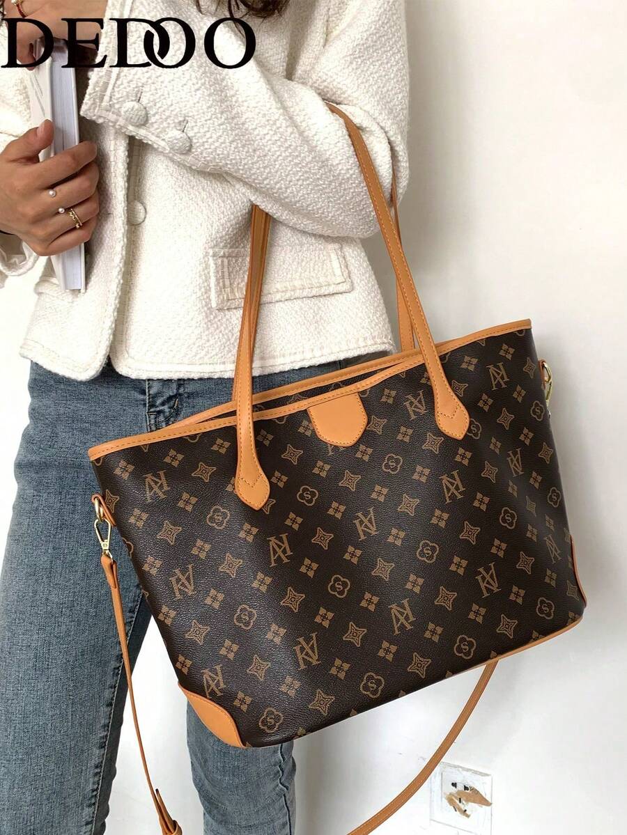 Dedoo 2026 New Fashion Clown Style Luxury Handbag, Shoulder Bag, Large Capacity Office Bag, Suitable For Girlfriend Gift, Shopping And Dating, School Bookbag, College Campus Bag, With Cherry Pendant