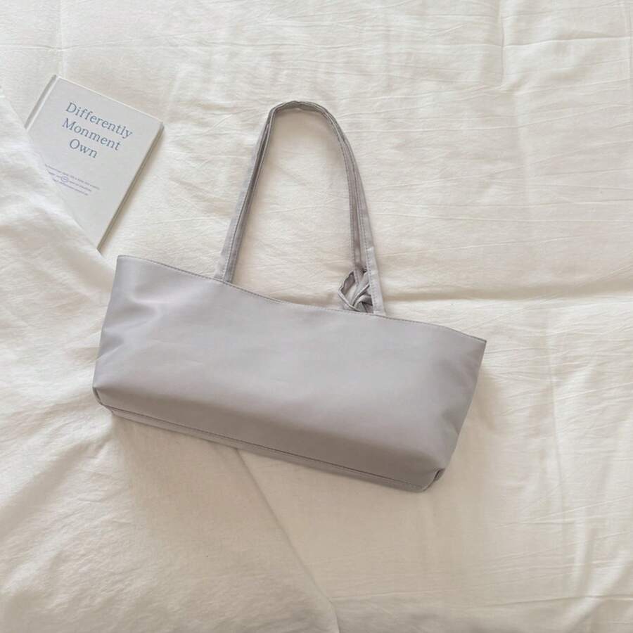 Back To School Tote Bag Women'S Niche Nylon Fabric Simple Tote Bag, Large Capacity, Lightweight, Fashionable, Versatile Shoulder Bag