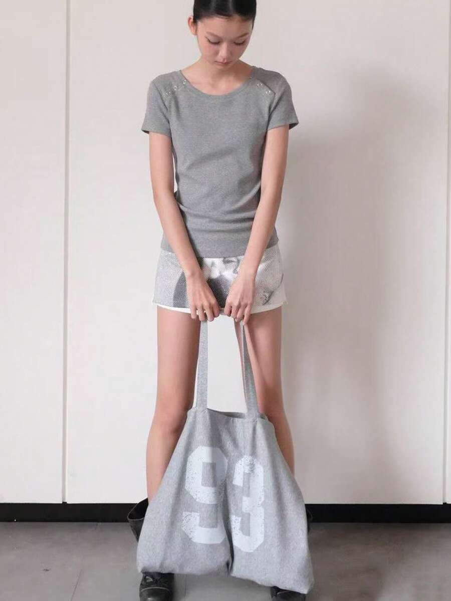 Korean Style Versatile Ins Commute Outing Daily Shopping Shoulder Bag Women Fashion New Niche Large Capacity Shoulder Underarm Tote Bag