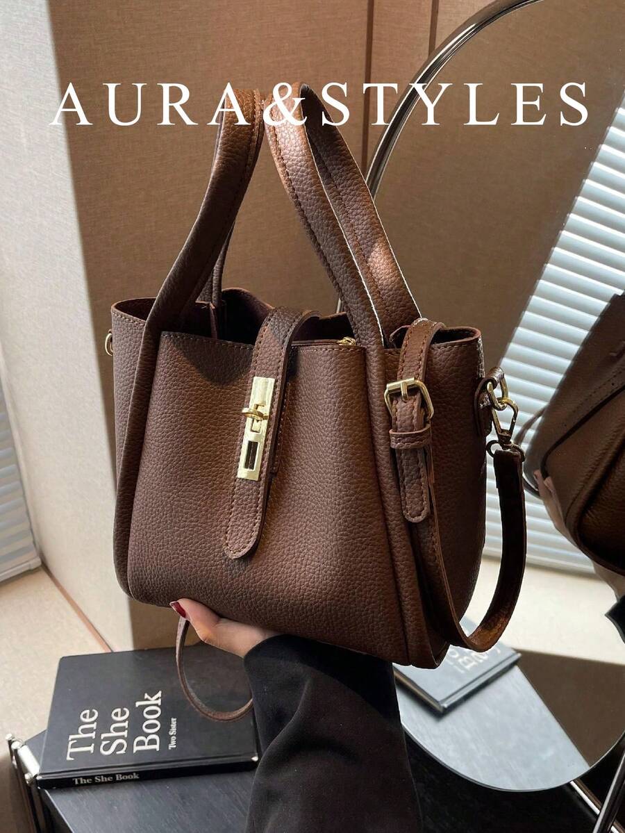High-End Women's Tote Bag, New Arrival, Handheld, All-Season Commuter Bag, Versatile Fashion, Outdoor Suitable, Large Capacity, Shoulder