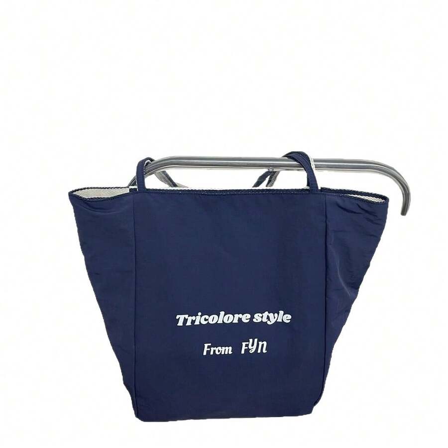 [Canvas] Striped Bag 2025 New Korean Style Ins Tote Casual Shoulder Tote Bag Korean Style Women's Bag