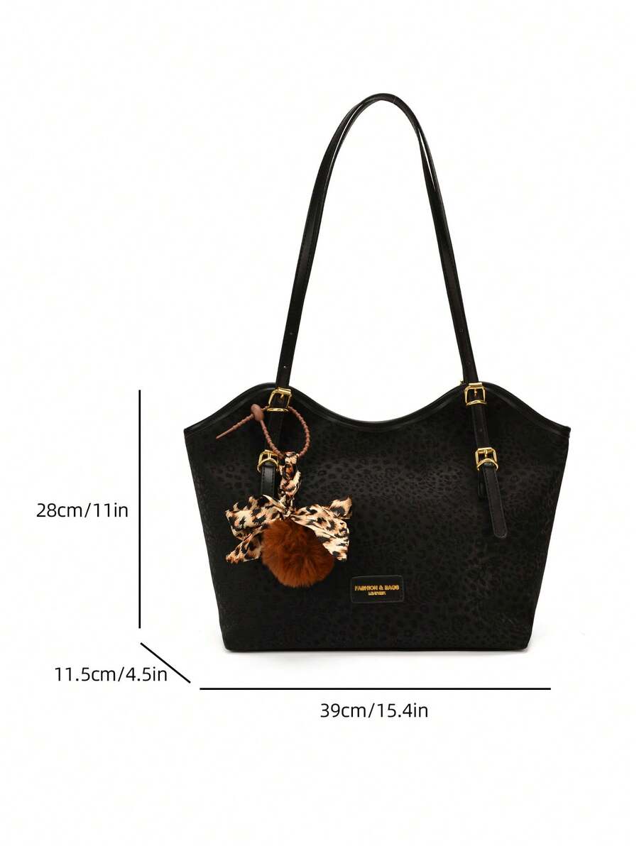 2026 New Vintage Chic Large Capacity Tote Bag Women's Handbag Commuter Bag Highly Attractive Shoulder Bag