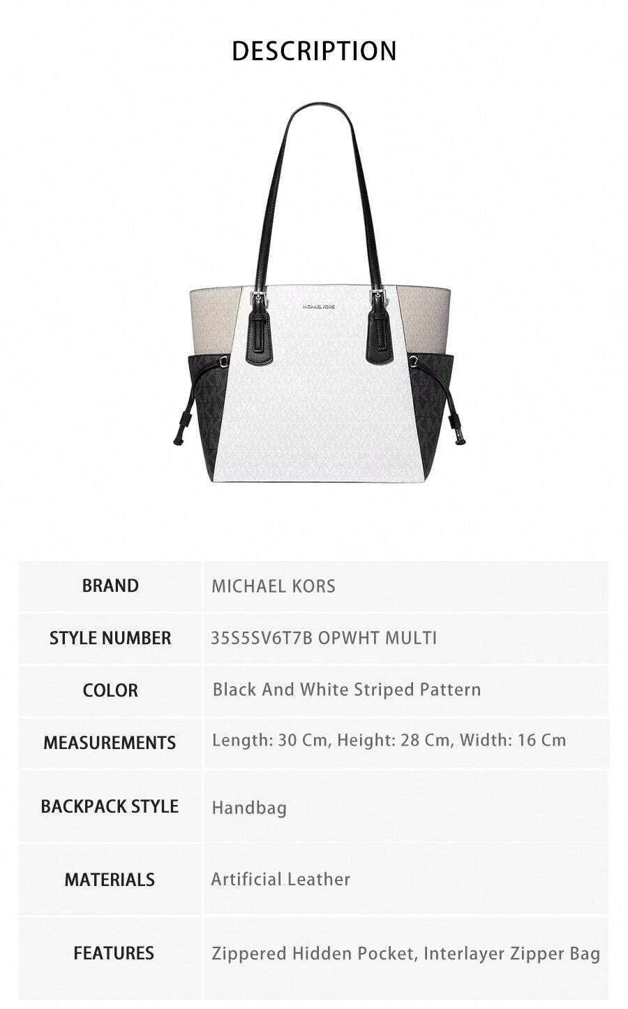 Michael Kors Voyager Multi Color Signature Logo Women's Shoulder Bag