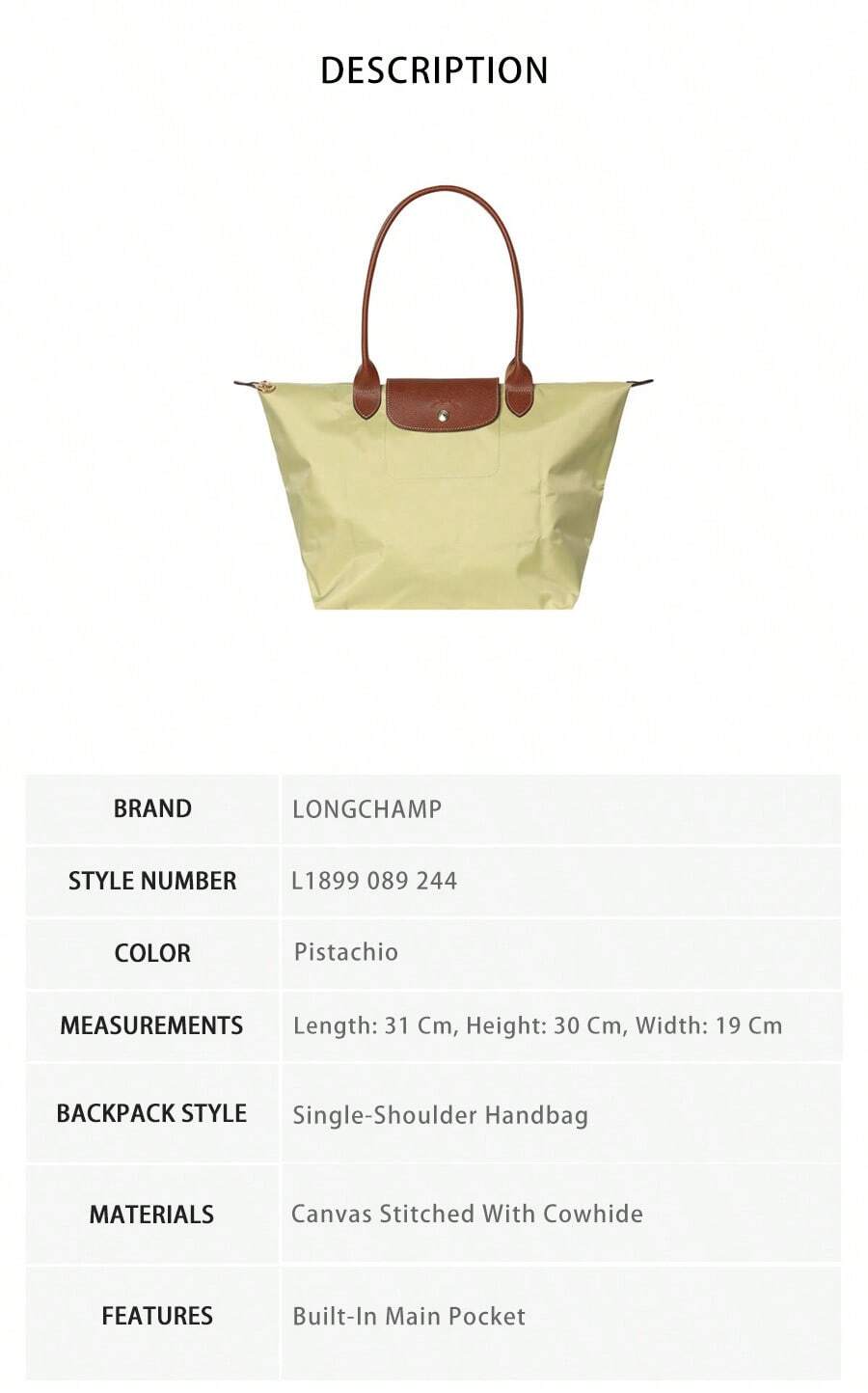 Longchamp Le Pliage Original Series Women's Shoulder Bag L1899 089 244