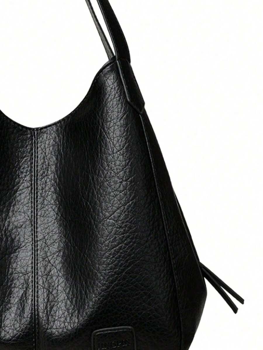 2026 Vintage Large Capacity Tote Bag Women's Handbag Commuter Shoulder Crossbody Bag Fashion PU Leather Large Capacity Messenger Crossbody Bag