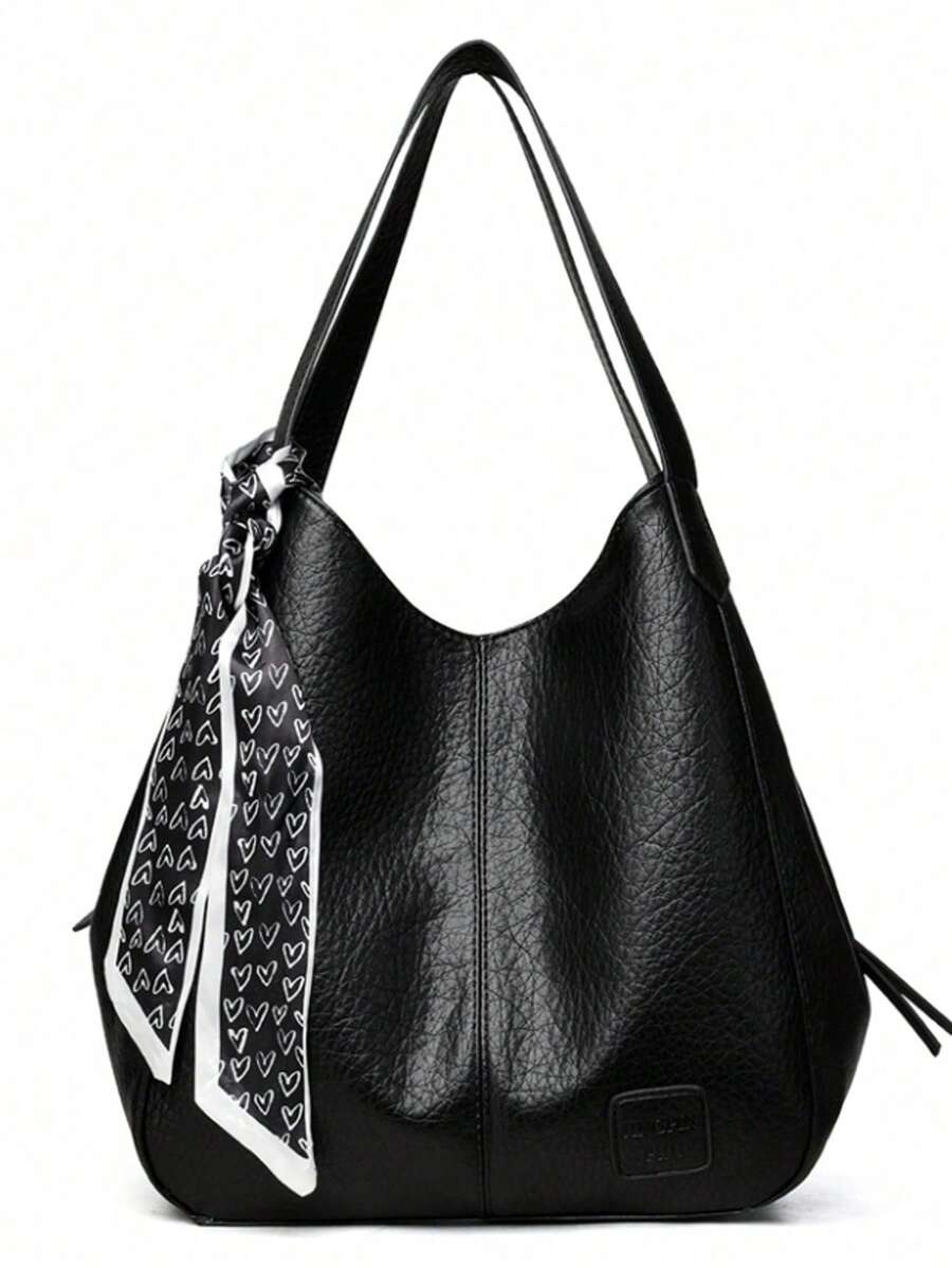 2026 Vintage Large Capacity Tote Bag Women's Handbag Commuter Shoulder Crossbody Bag Fashion PU Leather Large Capacity Messenger Crossbody Bag