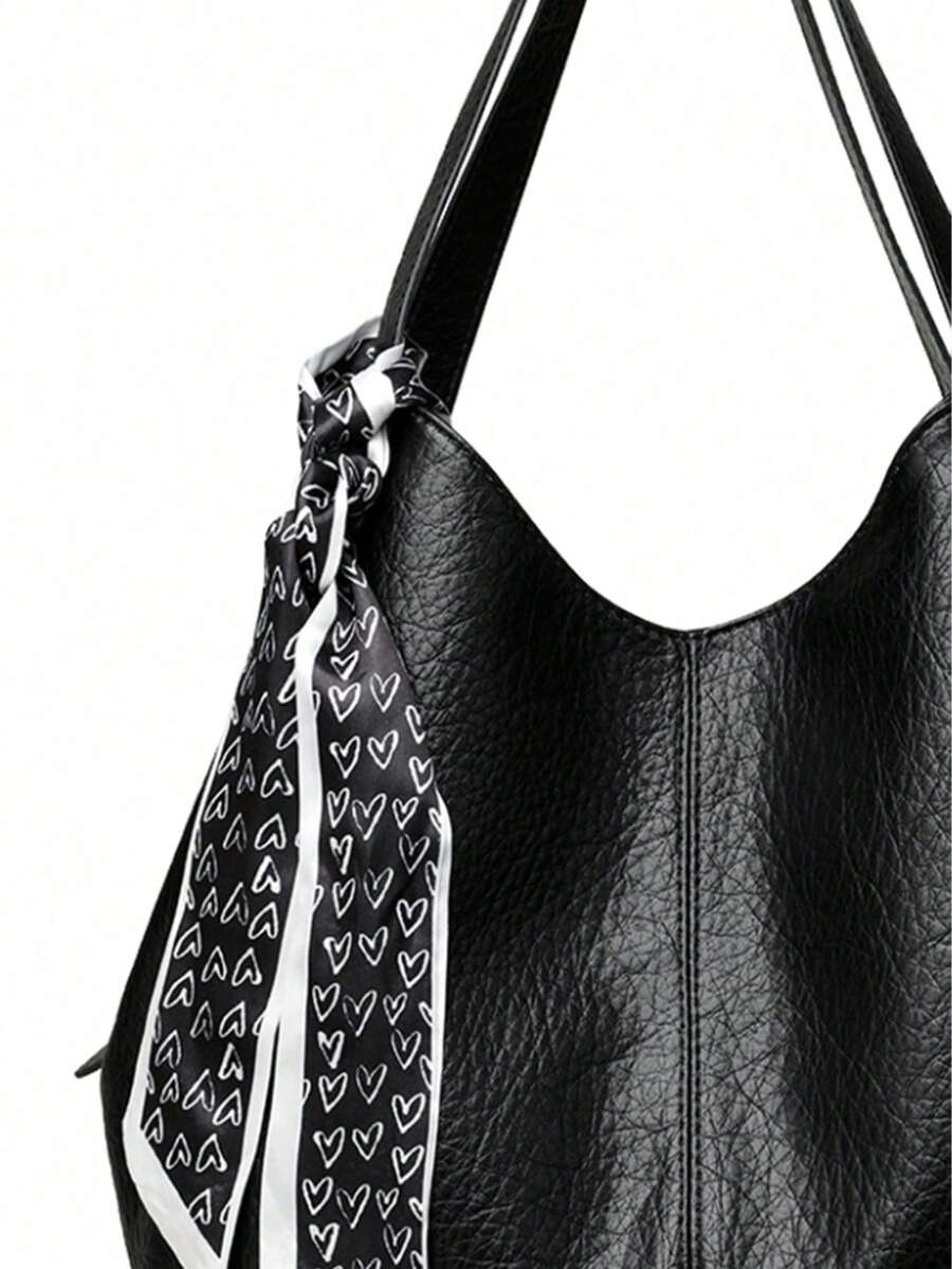 2026 Vintage Large Capacity Tote Bag Women's Handbag Commuter Shoulder Crossbody Bag Fashion PU Leather Large Capacity Messenger Crossbody Bag
