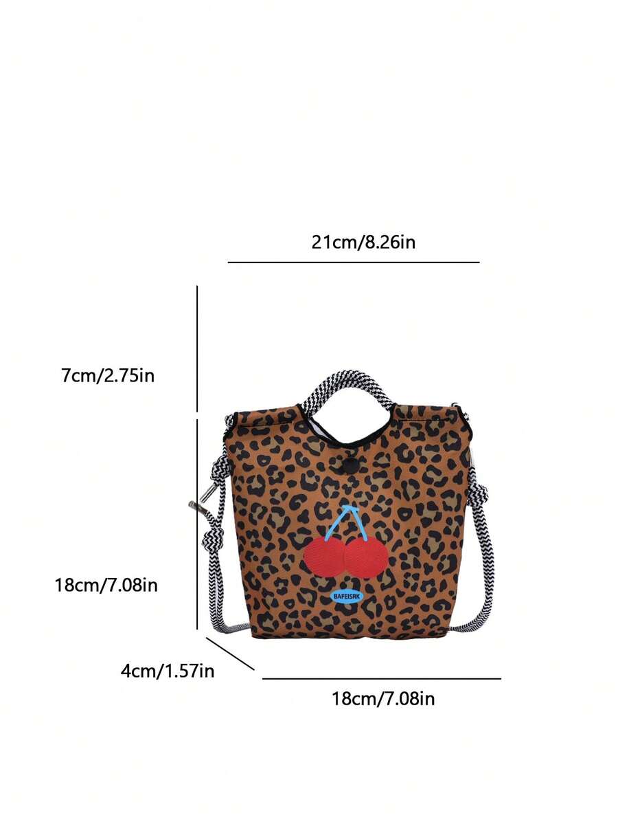 Niche New Design Premium Quality Vintage Leopard Print Shoulder Crossbody Bag, Business Commute Shopping, Date Handheld Tote Bag, Large Capacity Highly Attractive Women's Bag