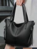 Large Capacity Women's Crossbody Shoulder Bag 2026 New Commuter Tote Bag Elegant PU Leather Litchi Texture Handbag