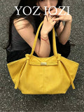 Japanese & Korean Style Ins Commuter Daily Shopping Tote Bag, Large Capacity Minimalist Fashion Handbag, New Vintage Niche Design Shoulder Bag, Premium Underarm Tote