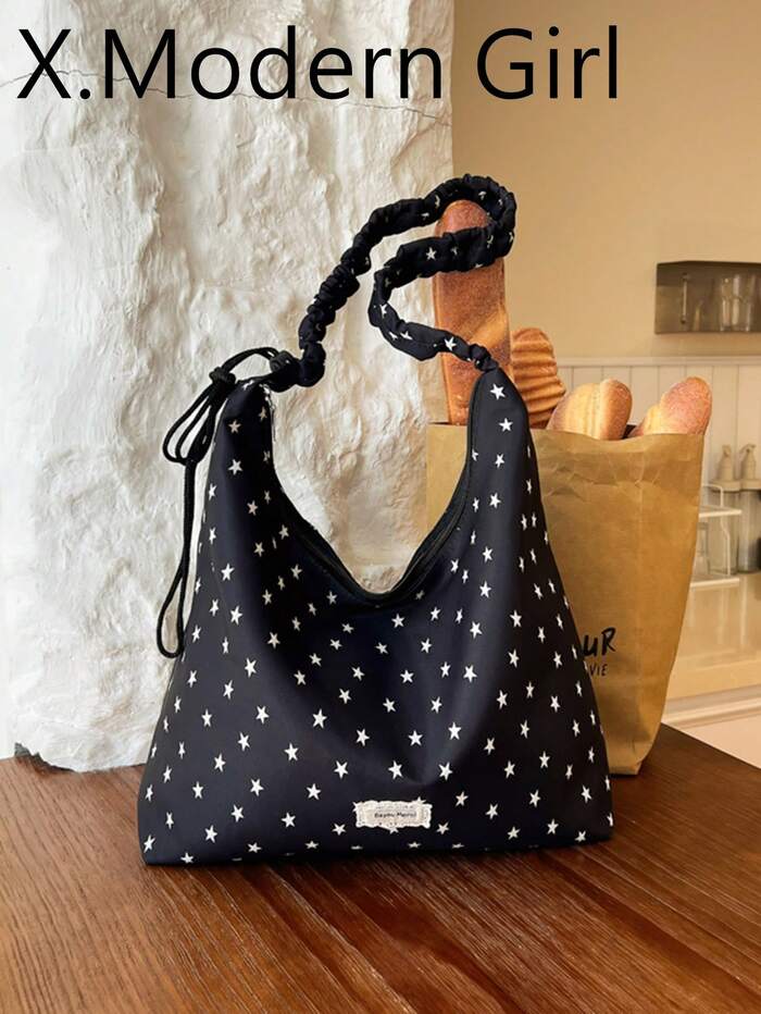 2026 New Polka Dot Tote Shoulder Bag, Cute Niche Casual Large Capacity Handbag
