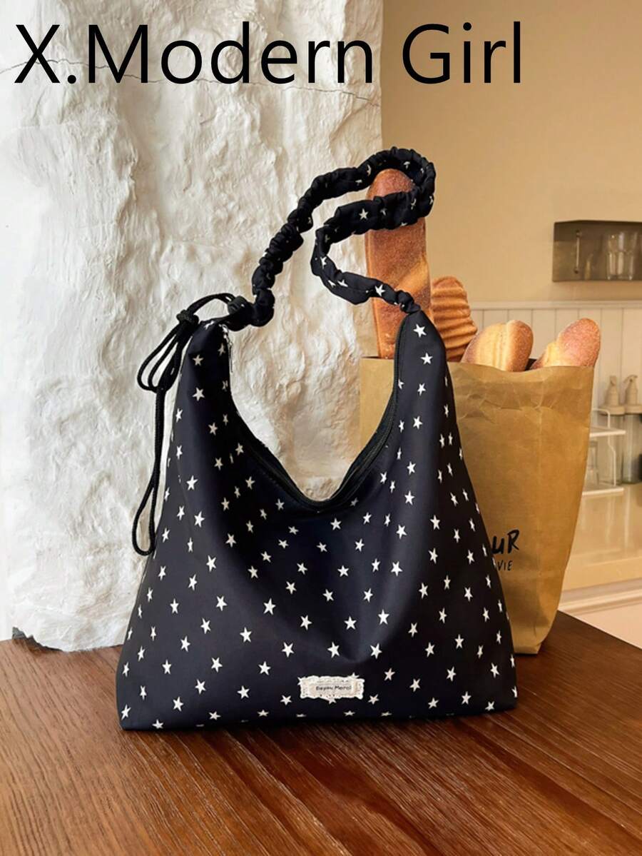 2026 New Polka Dot Tote Shoulder Bag, Cute Niche Casual Large Capacity Handbag