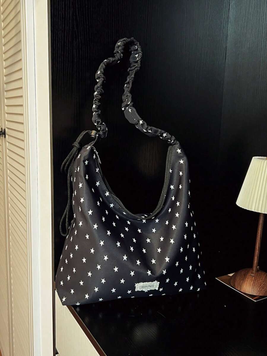 2026 New Polka Dot Tote Shoulder Bag, Cute Niche Casual Large Capacity Handbag