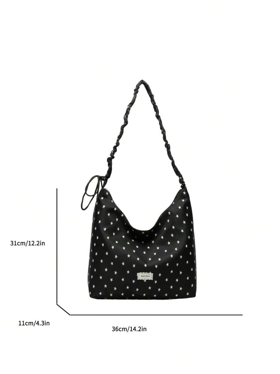 2026 New Polka Dot Tote Shoulder Bag, Cute Niche Casual Large Capacity Handbag