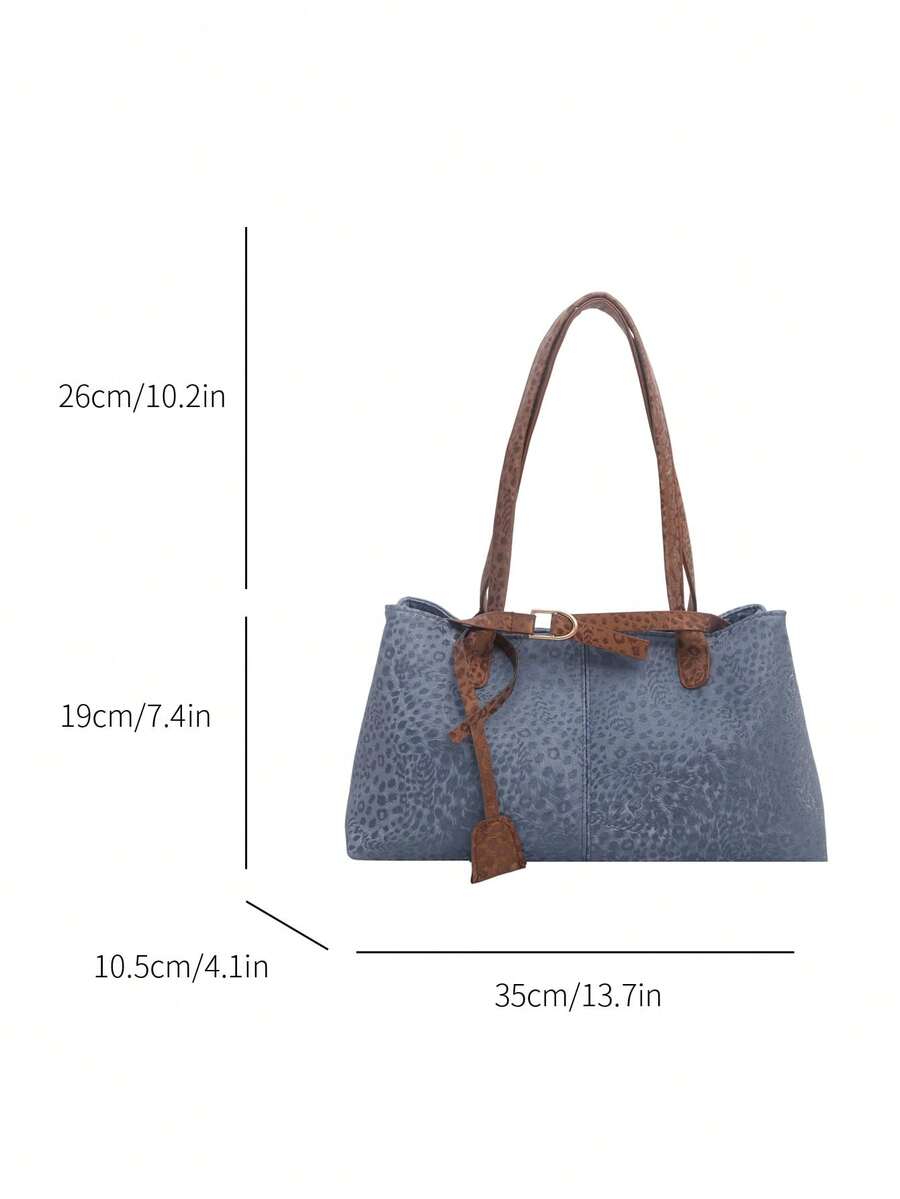 European And American Style All-Season Classic Mature Elegant Leopard Print Handbag Tote Shoulder Bag Underarm Bag For Women