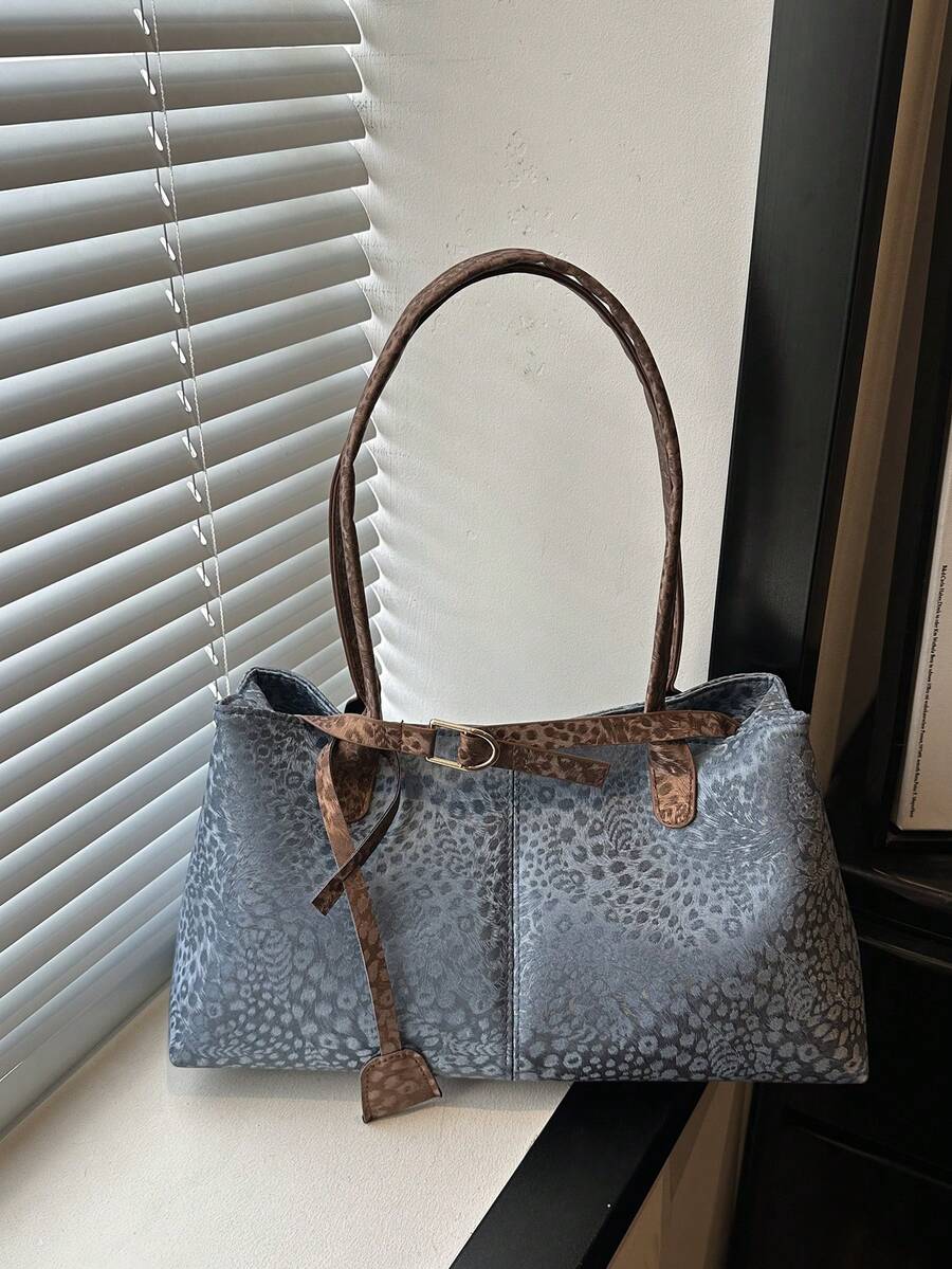 European And American Style All-Season Classic Mature Elegant Leopard Print Handbag Tote Shoulder Bag Underarm Bag For Women
