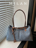European And American Style All-Season Classic Mature Elegant Leopard Print Handbag Tote Shoulder Bag Underarm Bag For Women